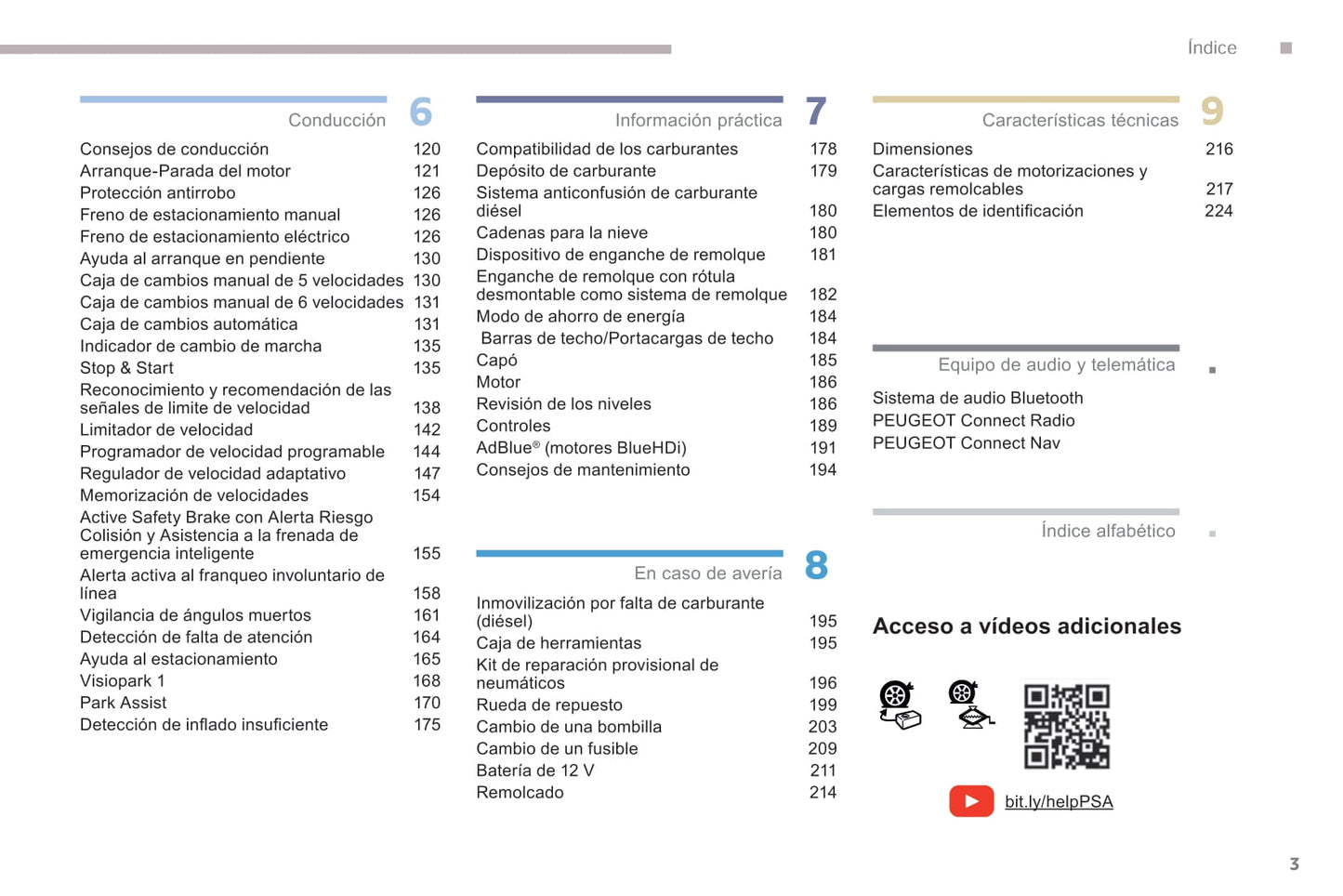 2018-2019 Peugeot Rifter/Partner Manuel du propriétaire | Espagnol