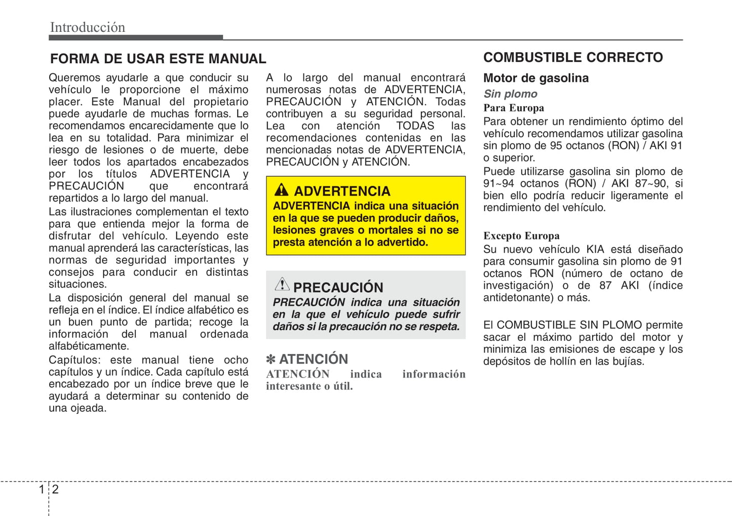 2009-2012 Kia Sorento Manuel du propriétaire | Espagnol