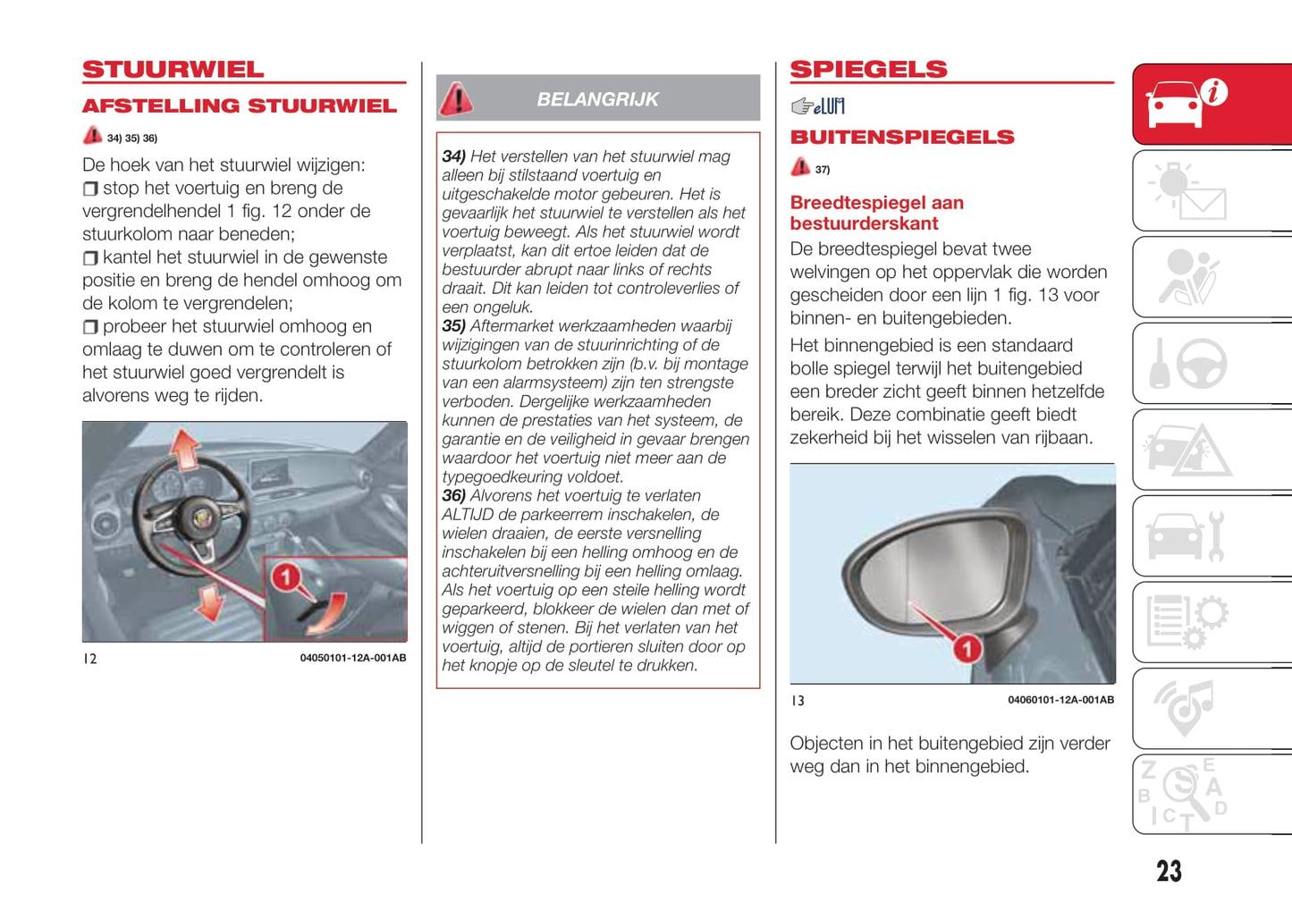 2016-2018 Abarth 124 Spider Manuel du propriétaire | Néerlandais