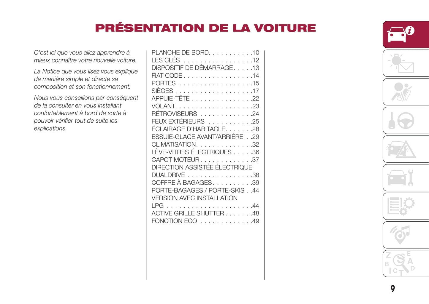 2017-2018 Fiat Tipo 5 Doors/Tipo Station Wagon Owner's Manual | French