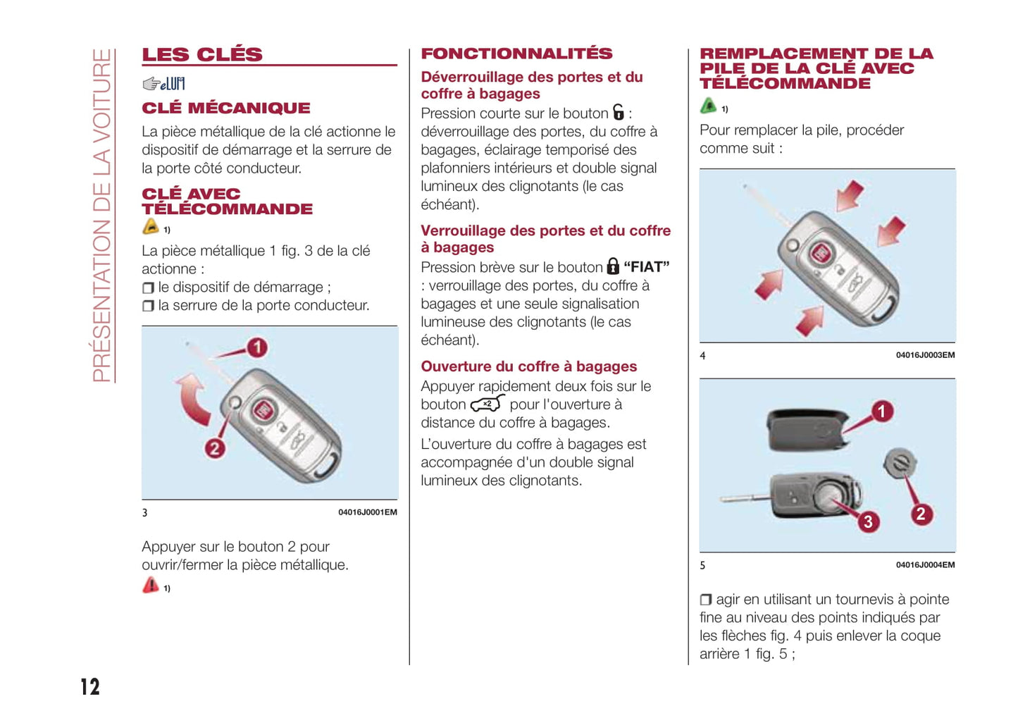 2017-2018 Fiat Tipo 5 Doors/Tipo Station Wagon Owner's Manual | French