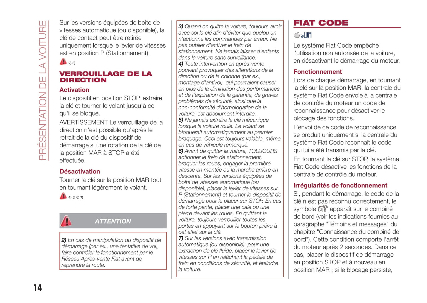 2017-2018 Fiat Tipo 5 Doors/Tipo Station Wagon Owner's Manual | French