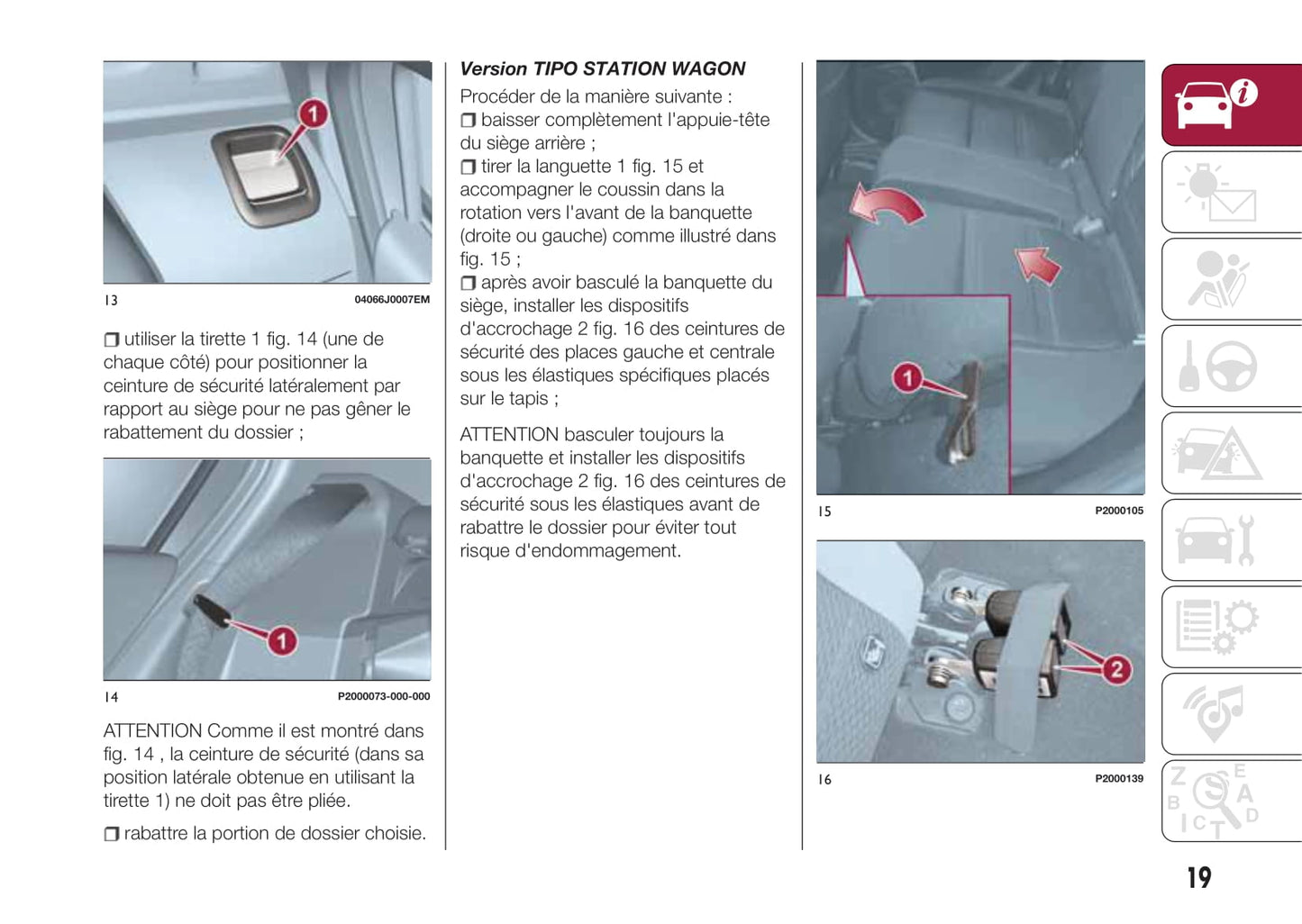 2017-2018 Fiat Tipo 5 Doors/Tipo Station Wagon Owner's Manual | French