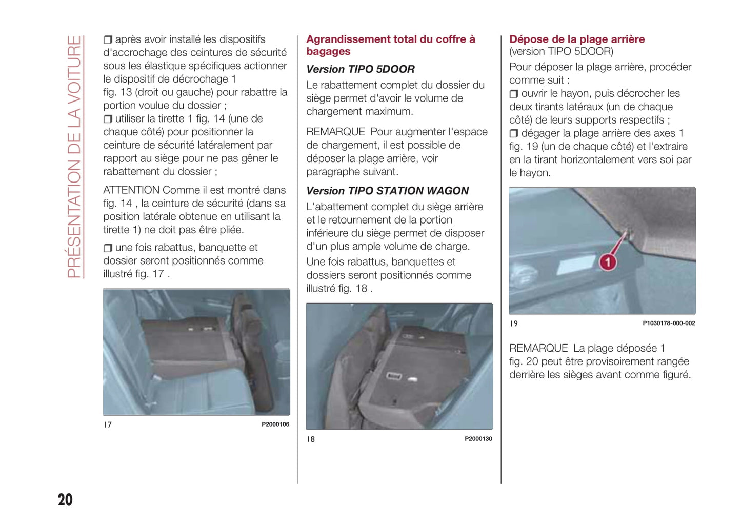 2017-2018 Fiat Tipo 5 Doors/Tipo Station Wagon Owner's Manual | French