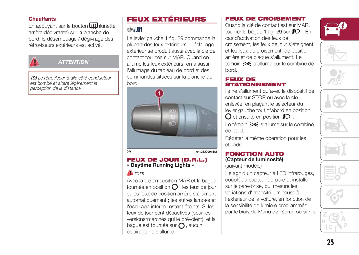 2017-2018 Fiat Tipo 5 Doors/Tipo Station Wagon Owner's Manual | French