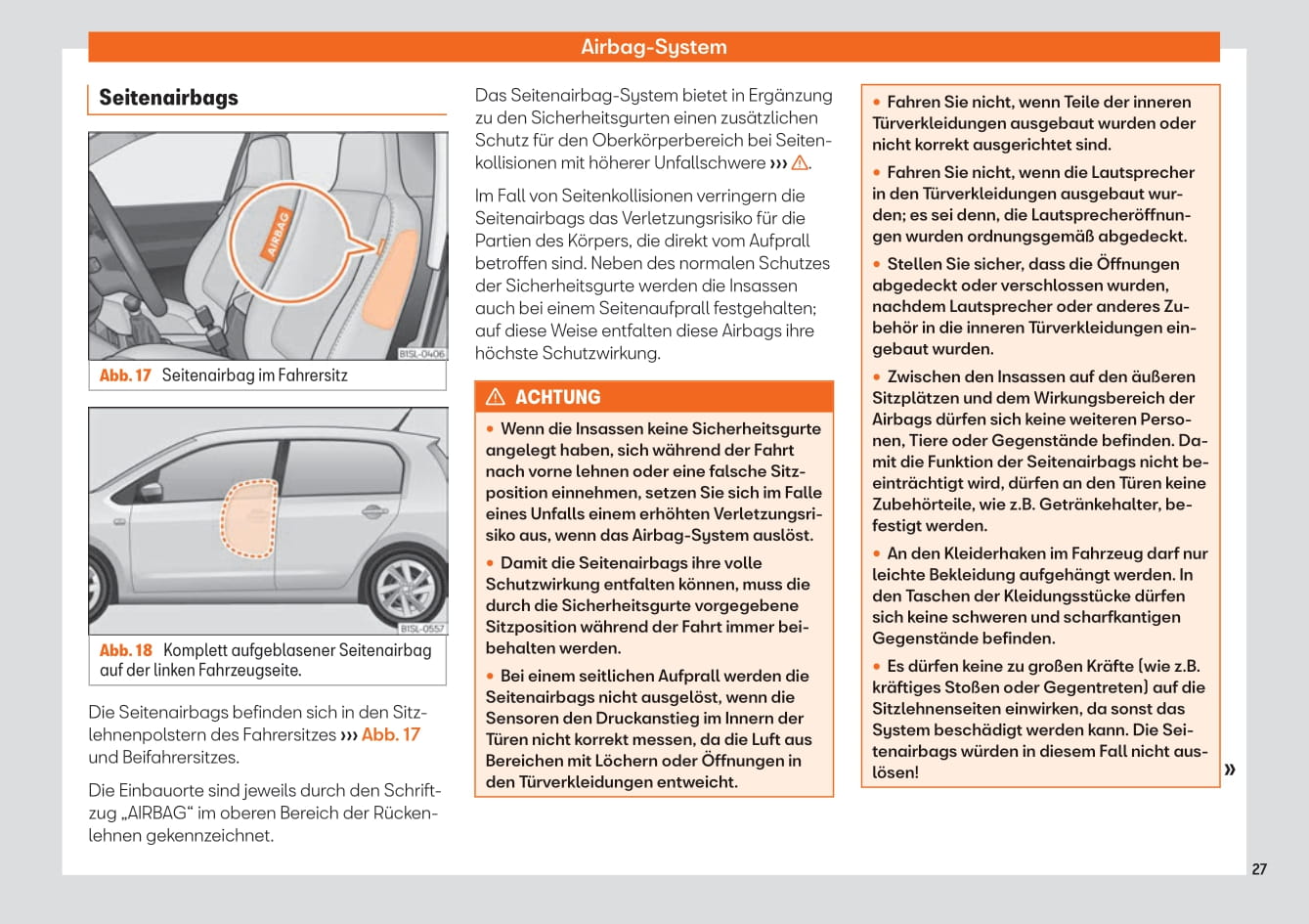 2019-2023 Seat Mii Manuel du propriétaire | Allemand