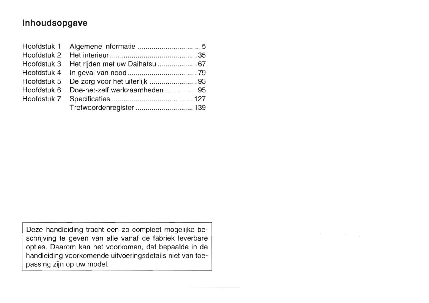 1989-2001 Daihatsu Cuore Owner's Manual | Dutch