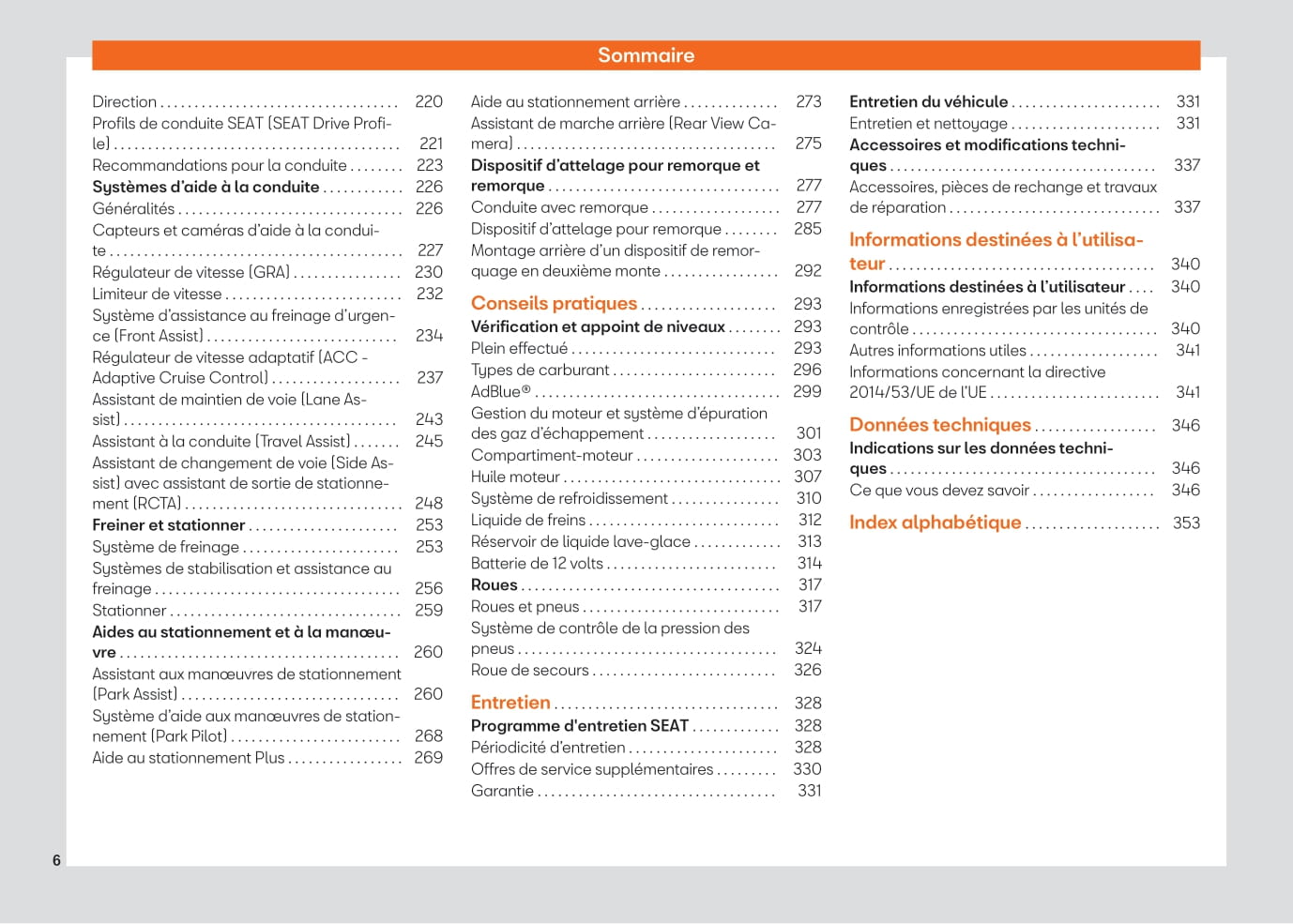 2021-2022 Seat Arona Owner's Manual | French
