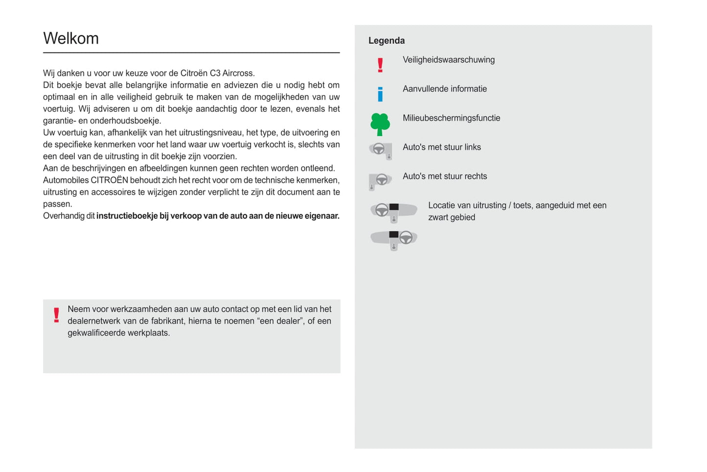 2021-2024 Citroën C3 Aircross Owner's Manual | Dutch
