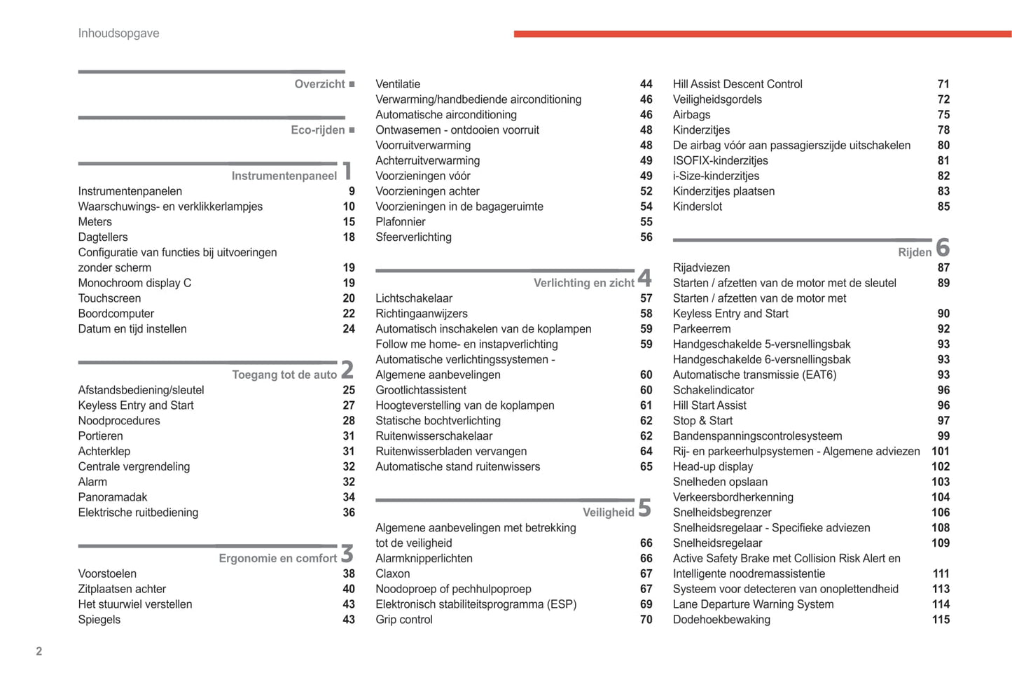 2021-2024 Citroën C3 Aircross Owner's Manual | Dutch