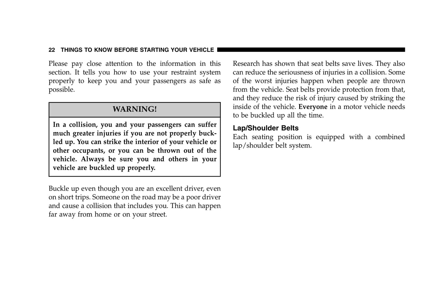 2004-2006 Chrysler Crossfire SRT6 Manuel du propriétaire | Anglais