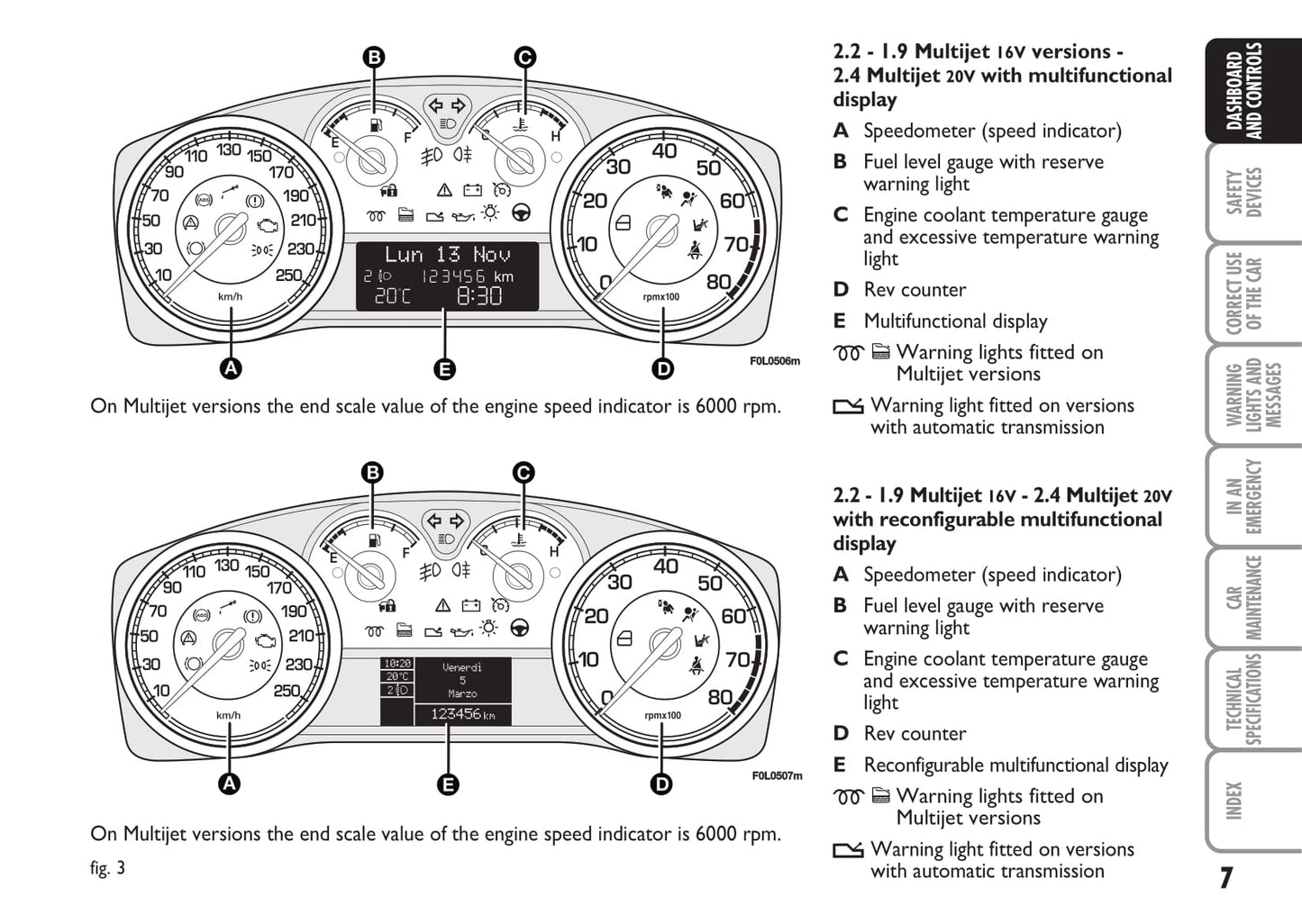 2008-2011 Fiat Croma Manuel du propriétaire | Anglais