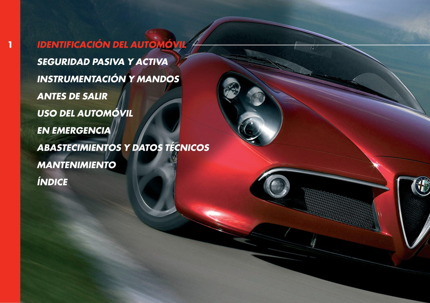 2008 Alfa Romeo 8C Manuel du propriétaire | Espagnol