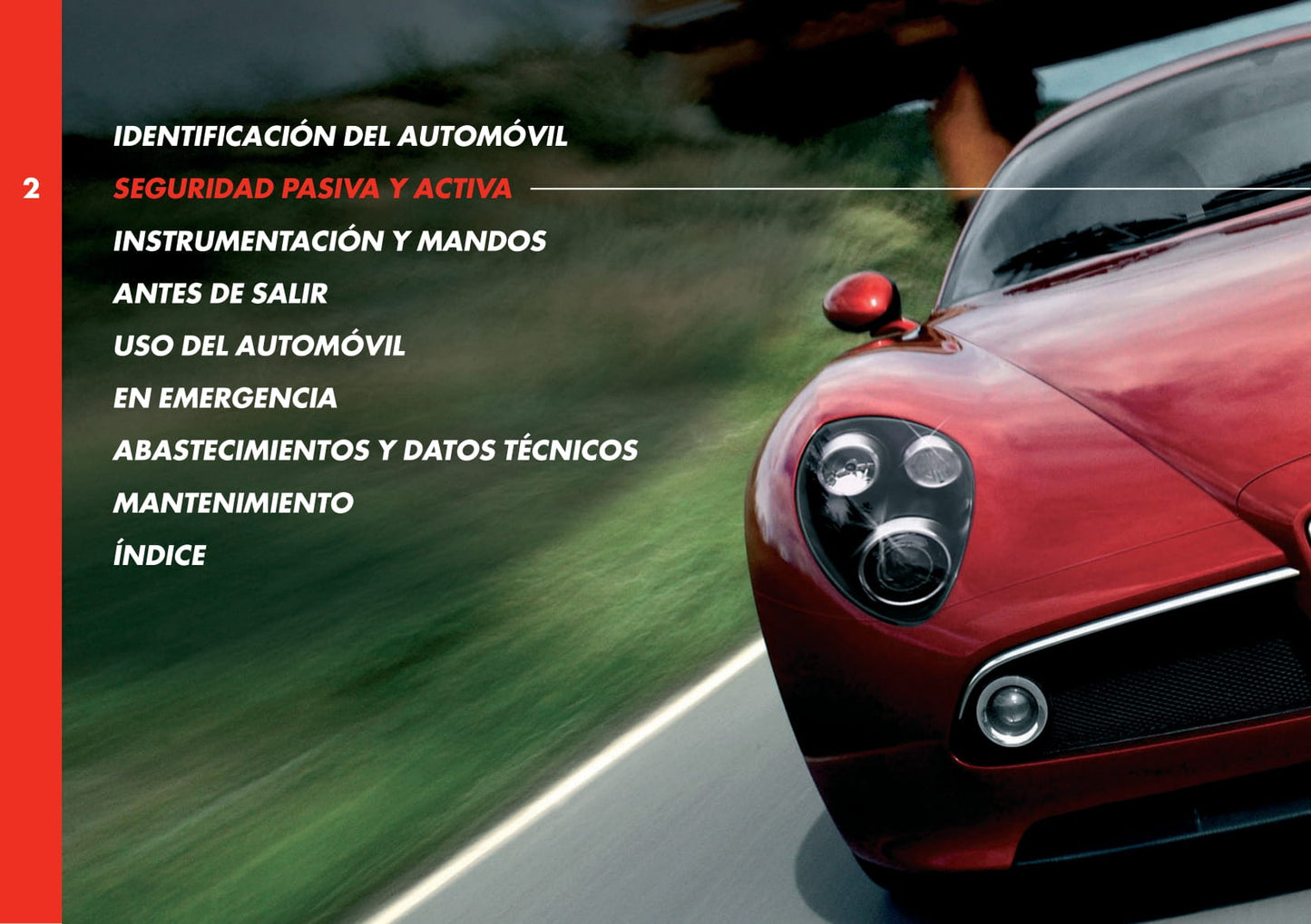 2008 Alfa Romeo 8C Manuel du propriétaire | Espagnol