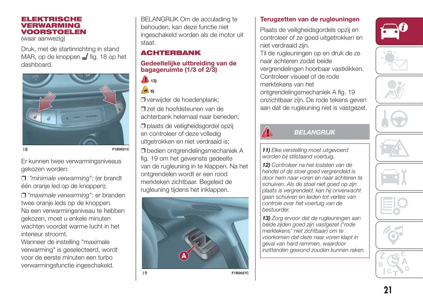 2015-2016 Fiat 500X Owner's Manual | Dutch
