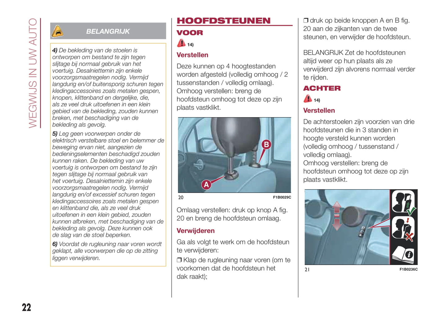 2015-2016 Fiat 500X Owner's Manual | Dutch