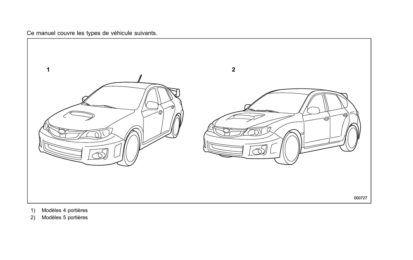 2014 Subaru Impreza WRX/Impreza WRX STI Owner's Manual | French