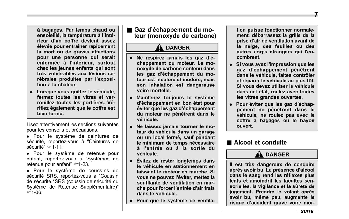 2014 Subaru Impreza WRX/Impreza WRX STI Owner's Manual | French