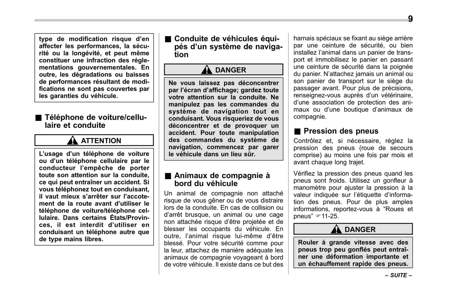 2014 Subaru Impreza WRX/Impreza WRX STI Owner's Manual | French