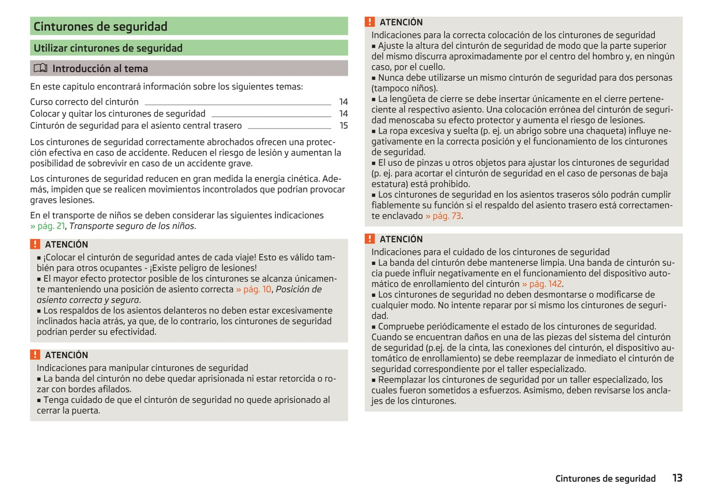 2016-2017 Skoda Yeti Owner's Manual | Spanish
