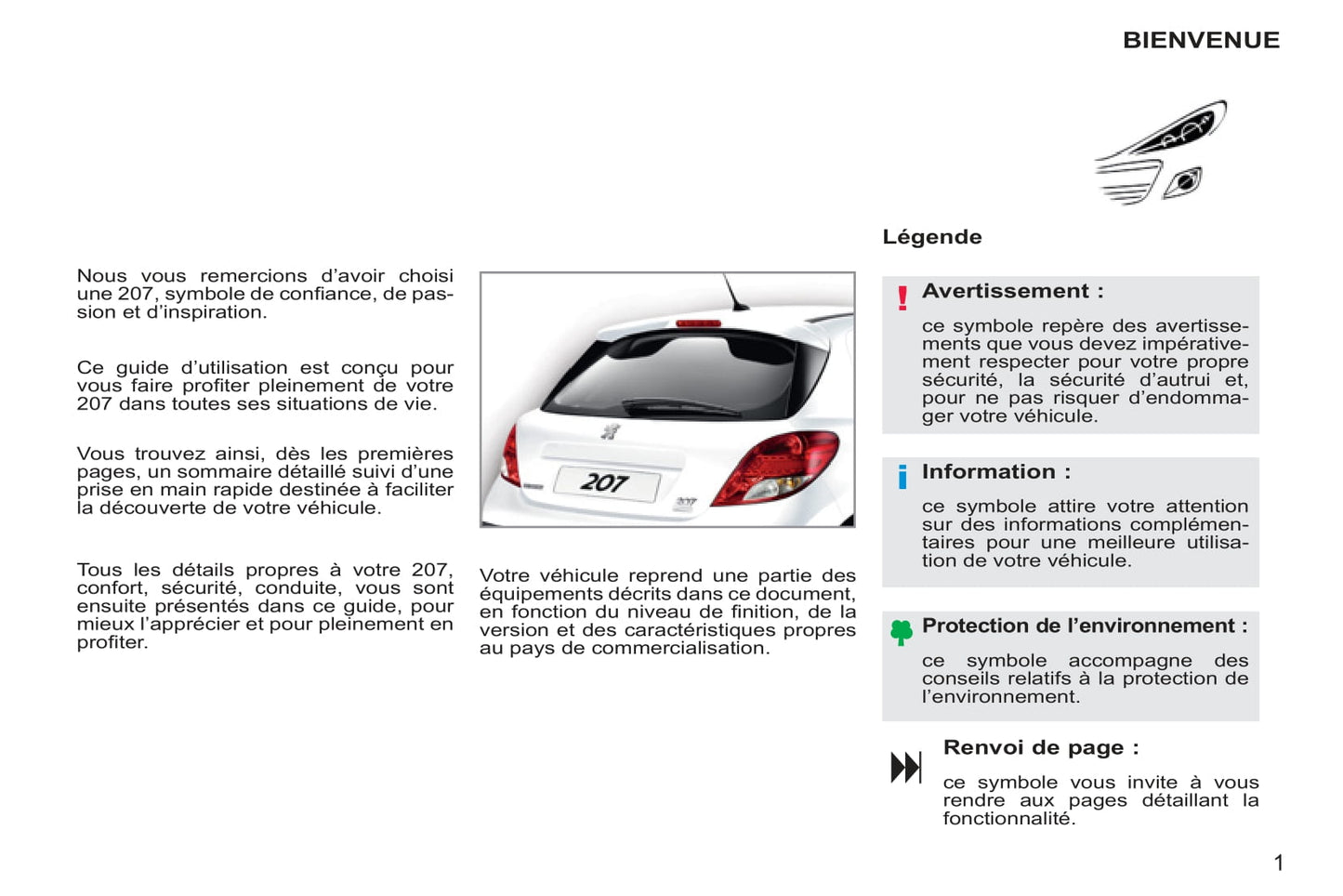 2011-2014 Peugeot 207/207 SW Manuel du propriétaire | Français