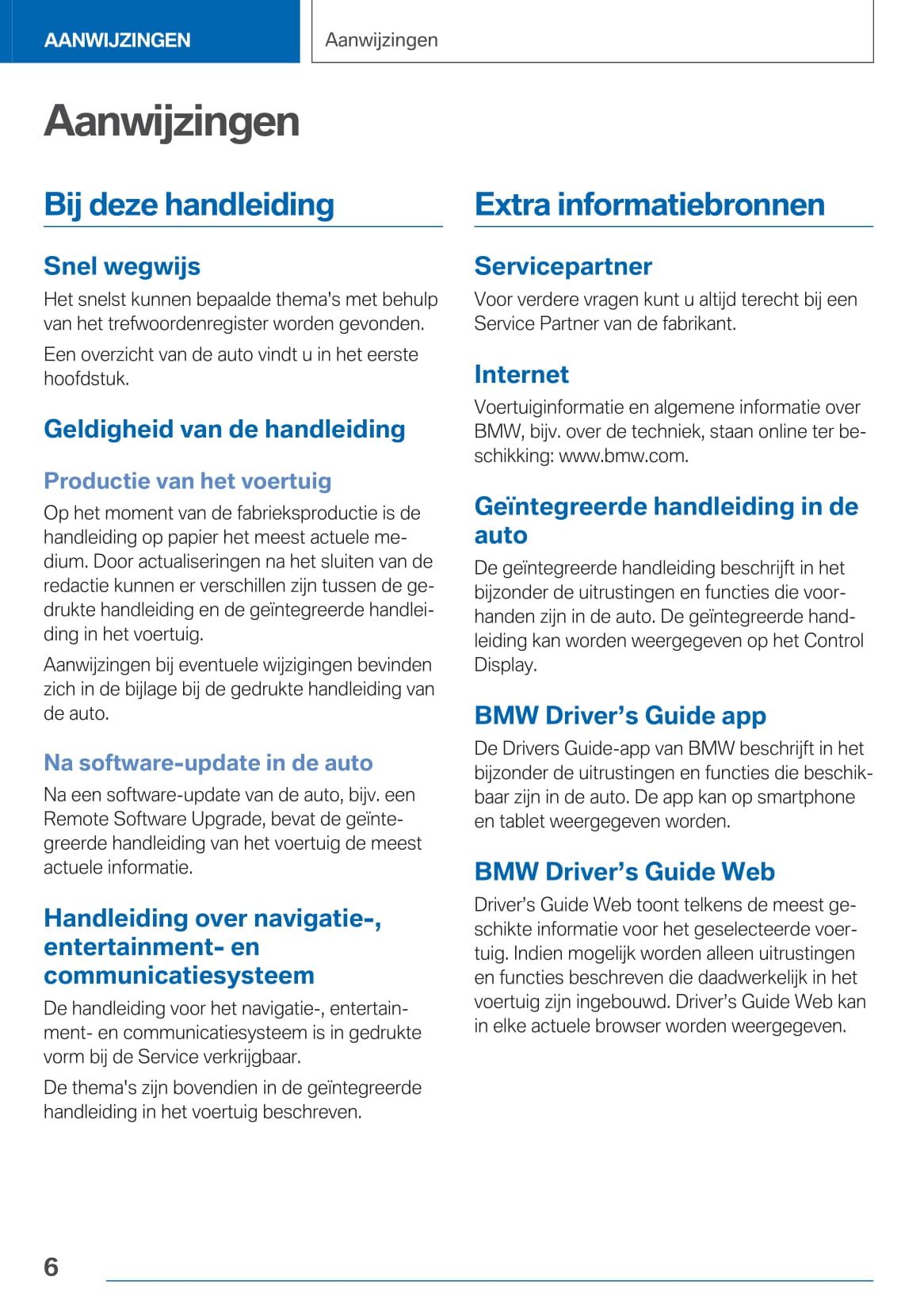 2020-2021 BMW X5 Owner's Manual | Dutch