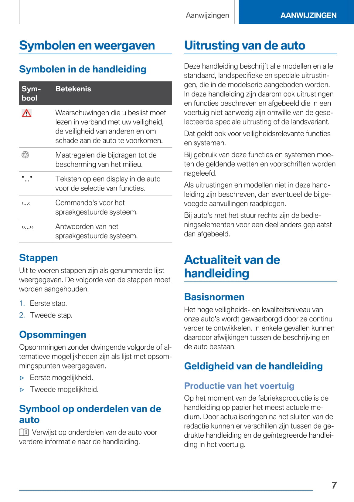 2020-2021 BMW X5 Owner's Manual | Dutch