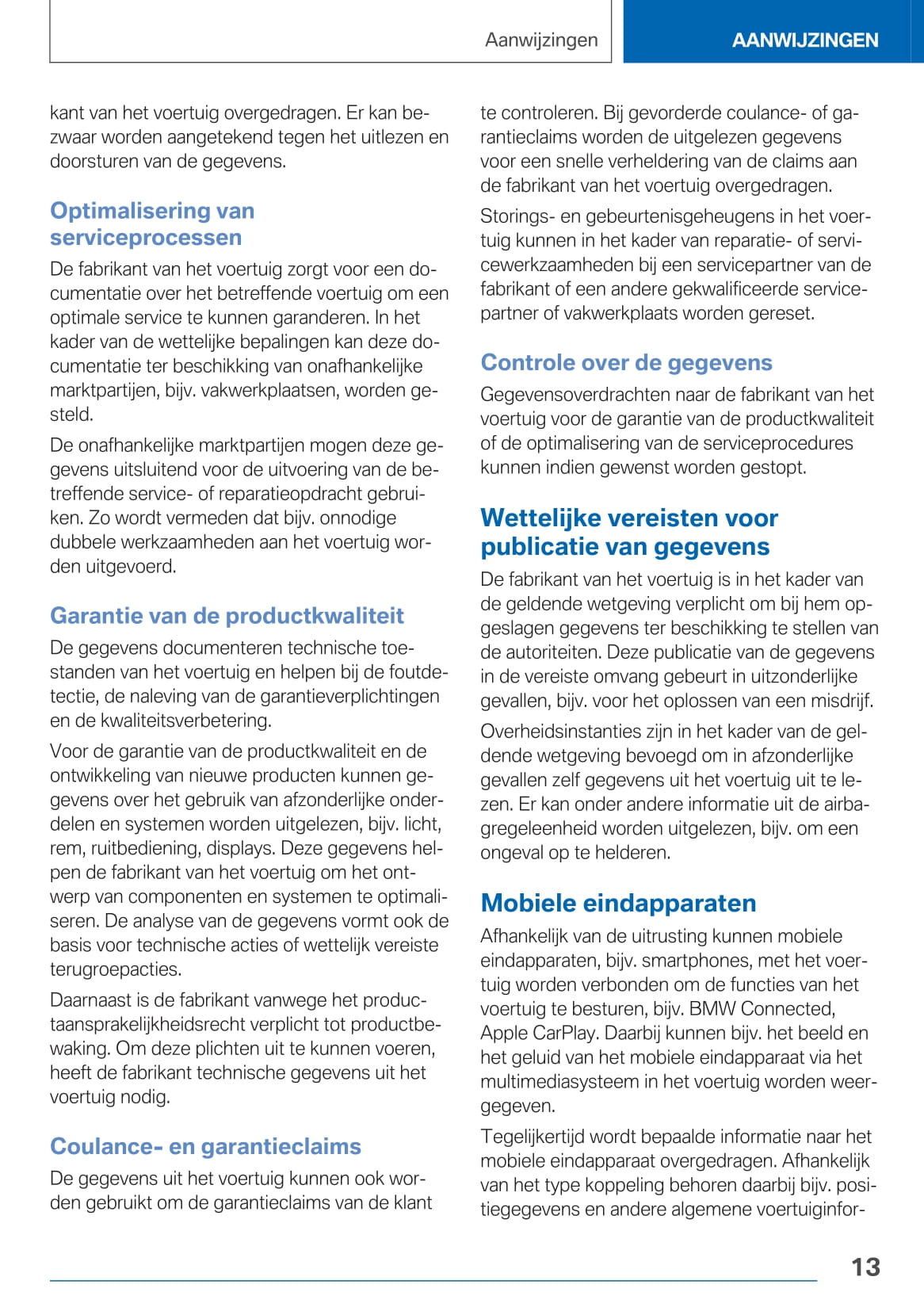 2020-2021 BMW X5 Owner's Manual | Dutch