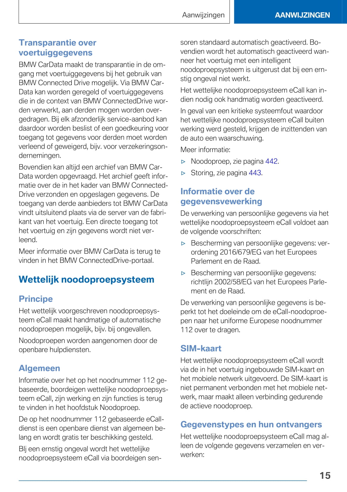 2020-2021 BMW X5 Owner's Manual | Dutch