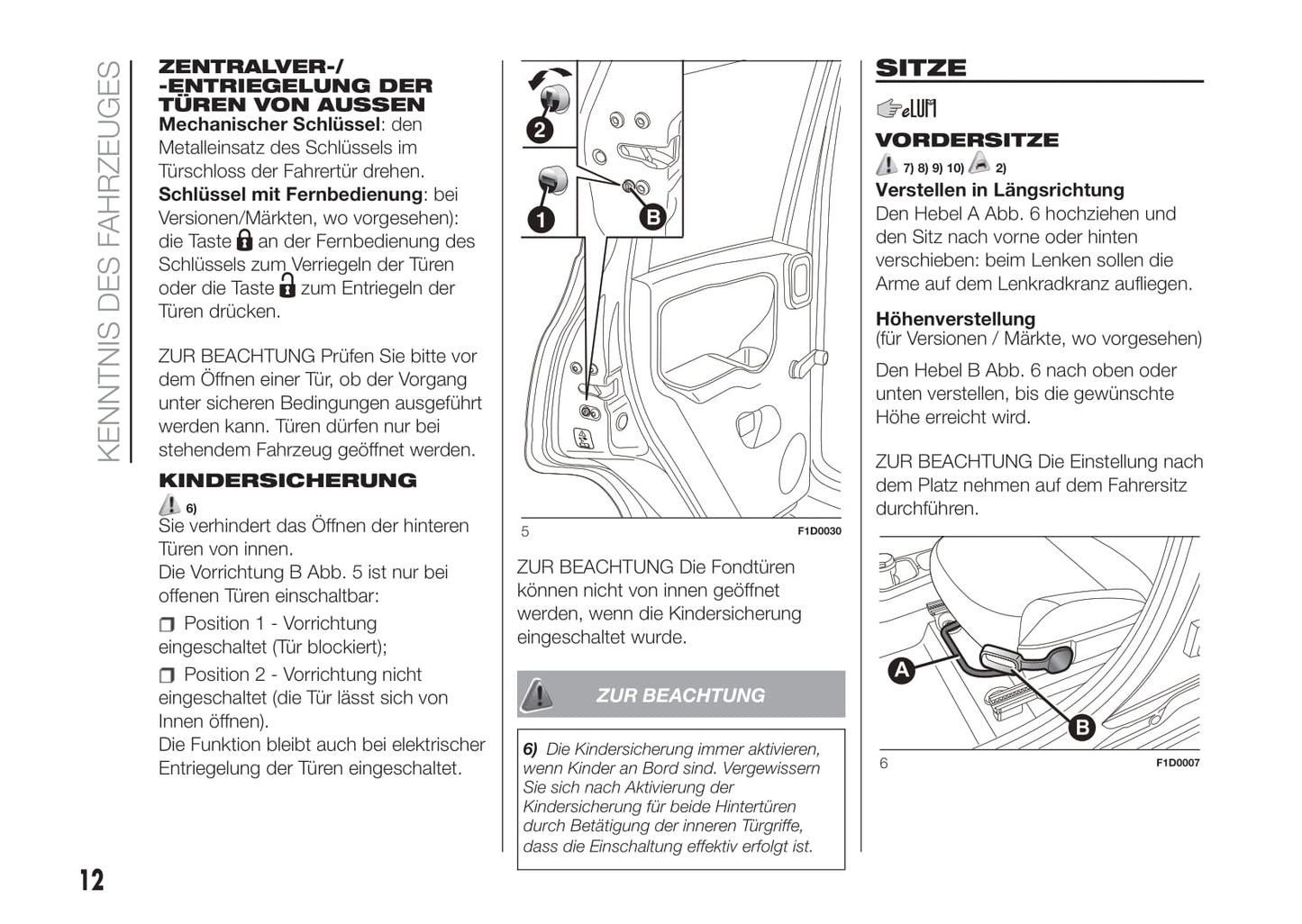 2016-2017 Fiat Panda Owner's Manual | German
