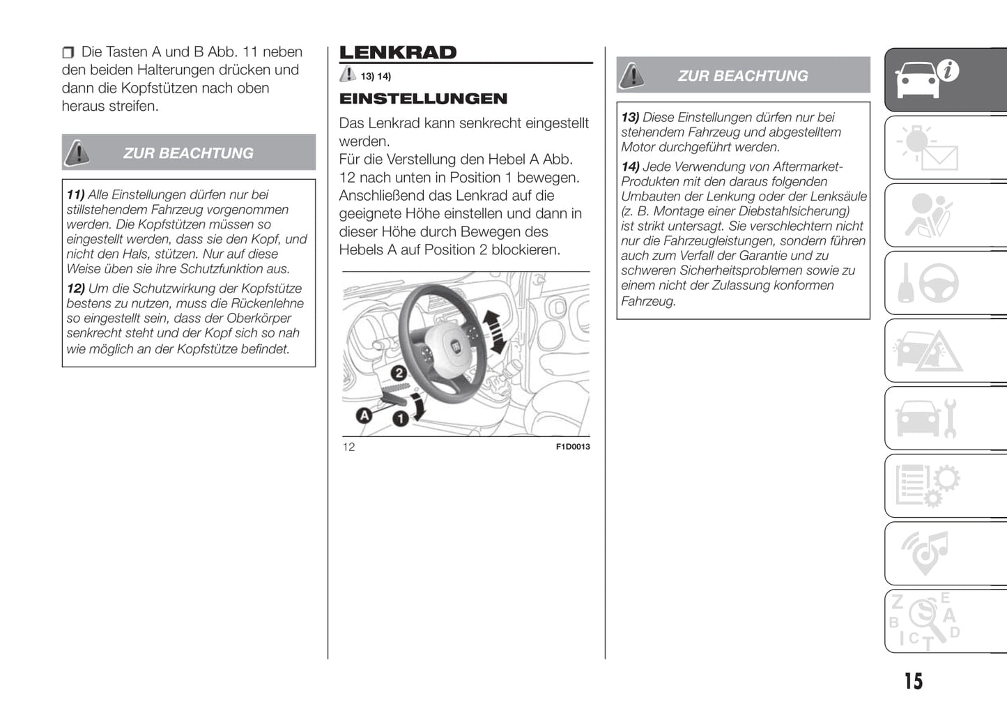 2016-2017 Fiat Panda Owner's Manual | German