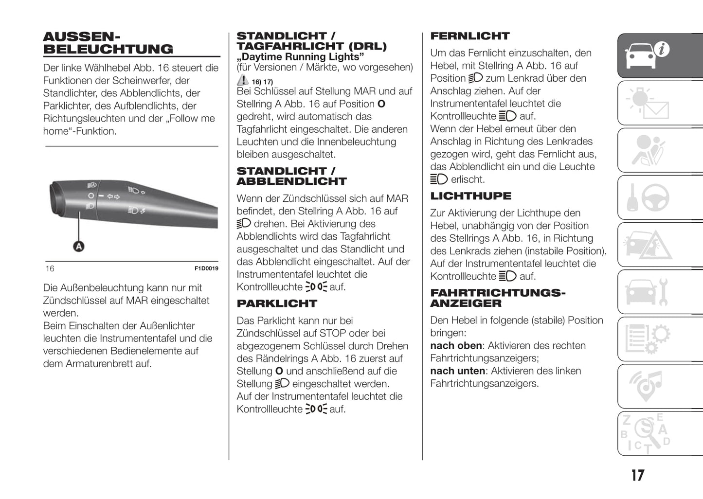 2016-2017 Fiat Panda Owner's Manual | German
