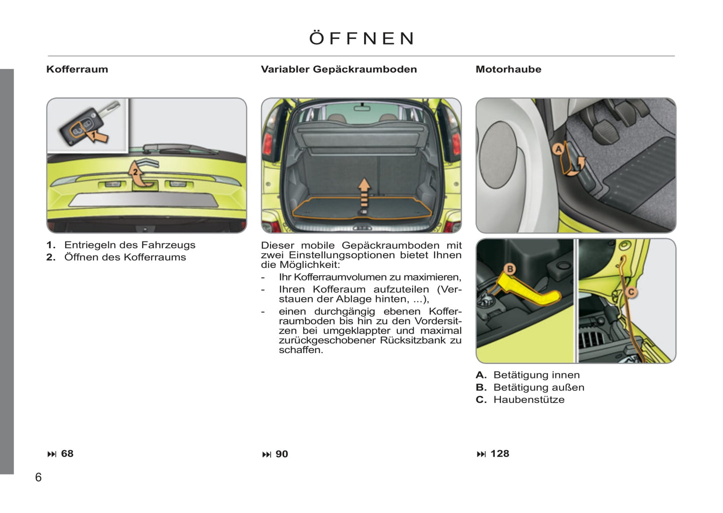 2008-2012 Citroën C3 Picasso Manuel du propriétaire | Allemand