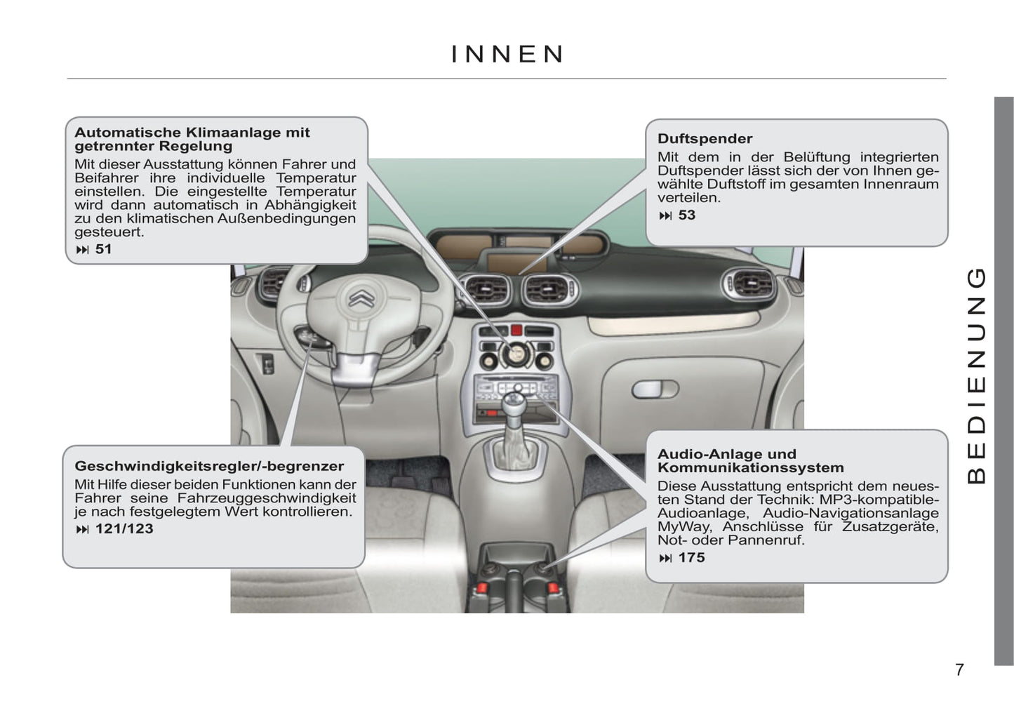 2008-2012 Citroën C3 Picasso Manuel du propriétaire | Allemand