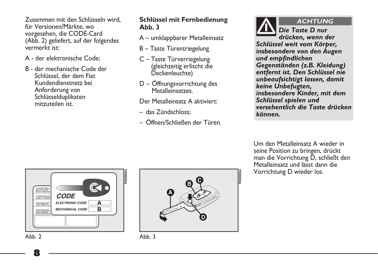2012-2013 Fiat Strada Owner's Manual | German