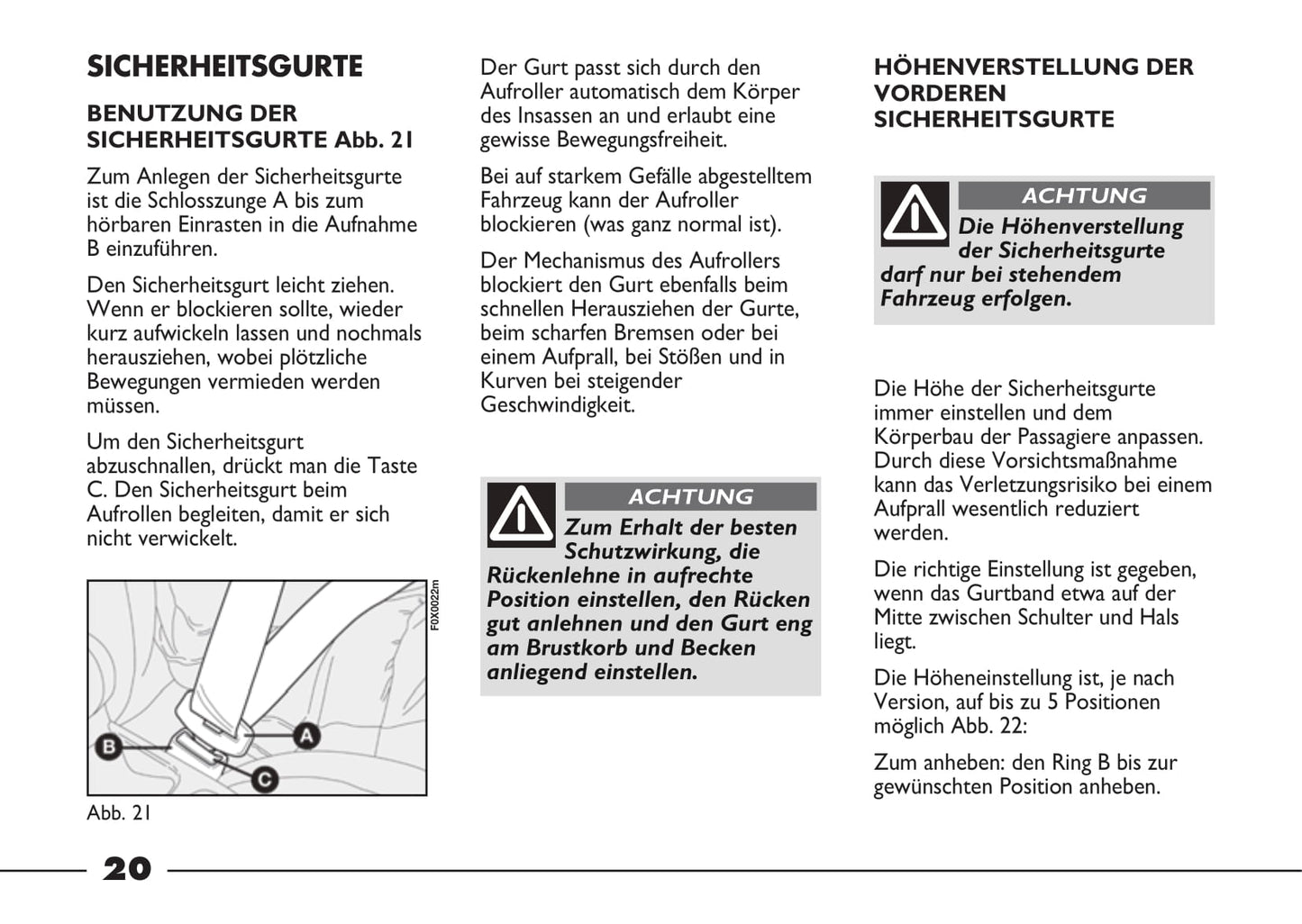 2012-2013 Fiat Strada Owner's Manual | German