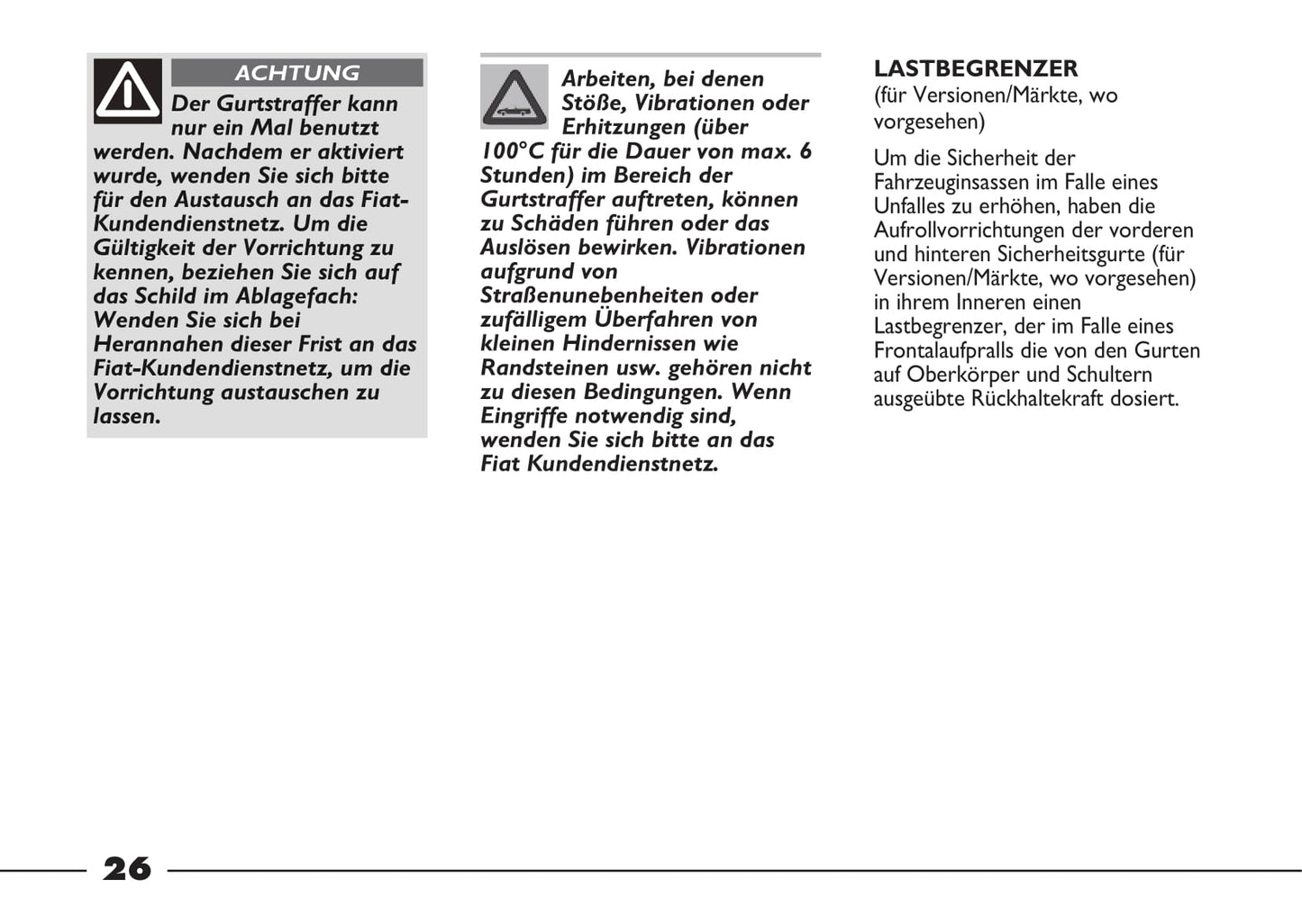 2012-2013 Fiat Strada Owner's Manual | German