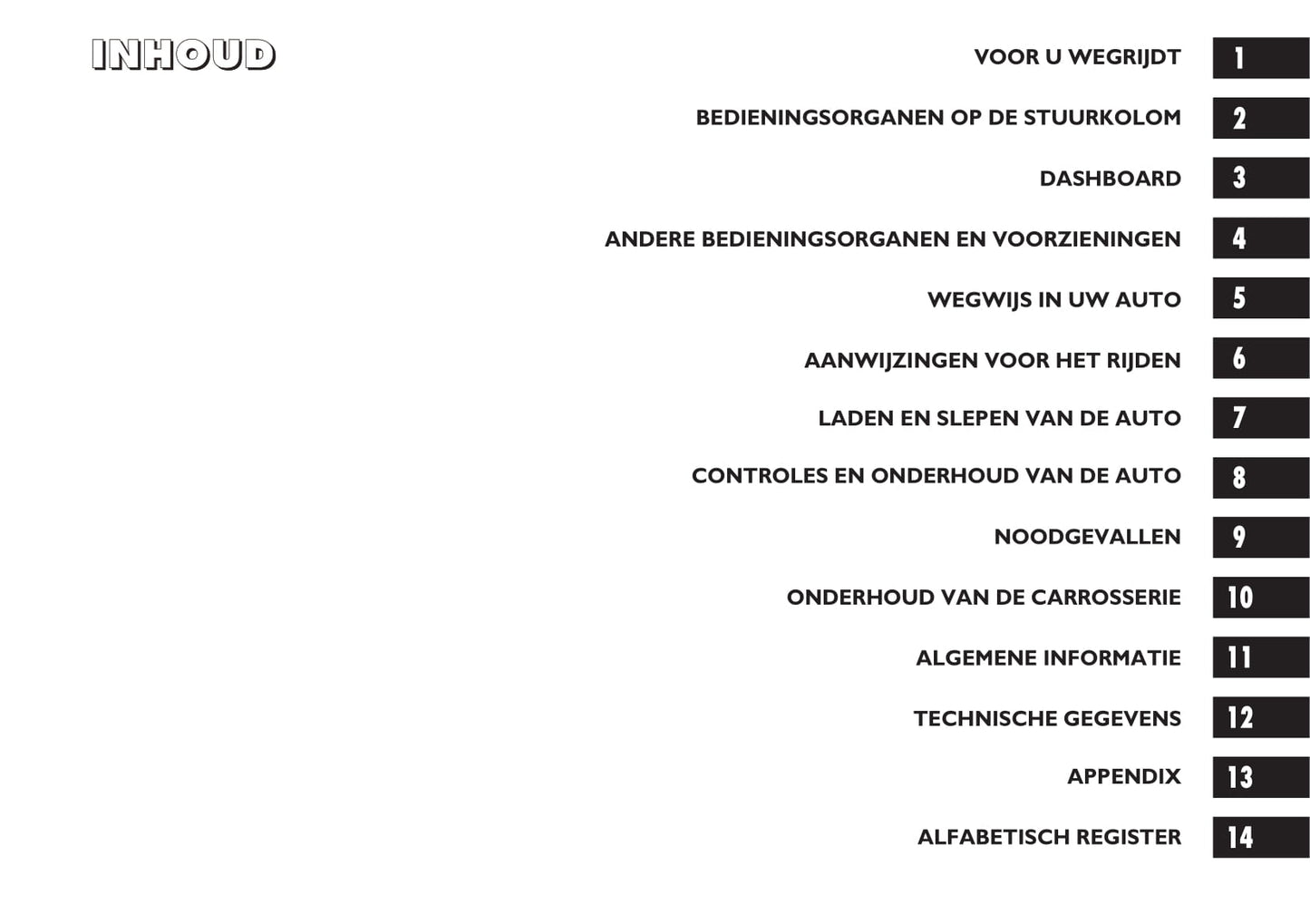 2010-2011 Fiat Sedici Owner's Manual | Dutch