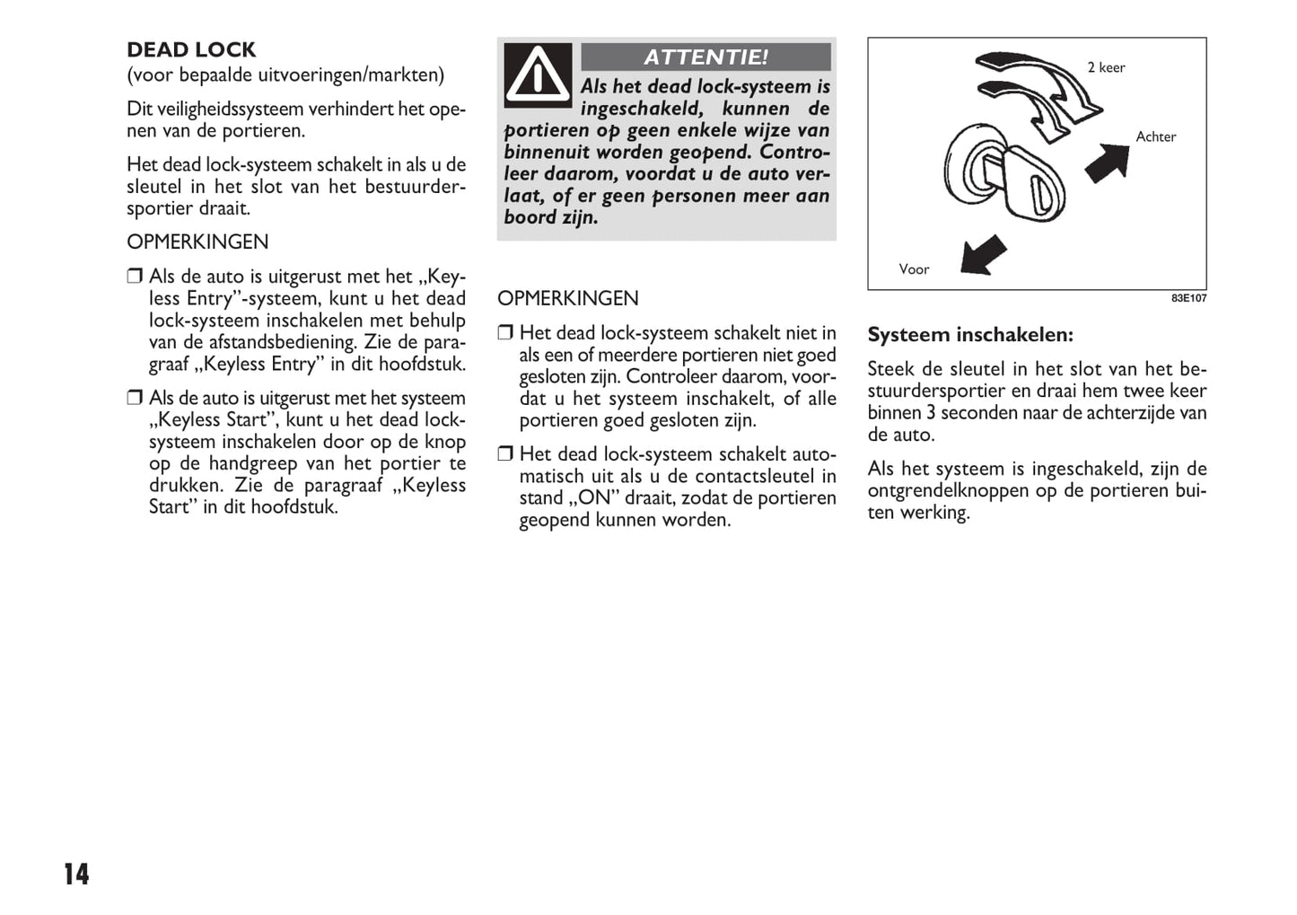 2010-2011 Fiat Sedici Owner's Manual | Dutch