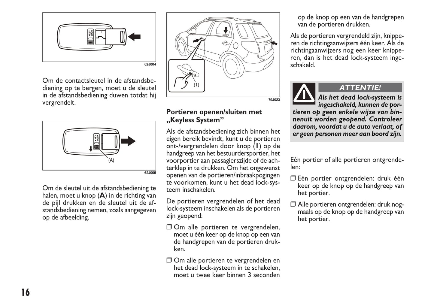 2010-2011 Fiat Sedici Owner's Manual | Dutch