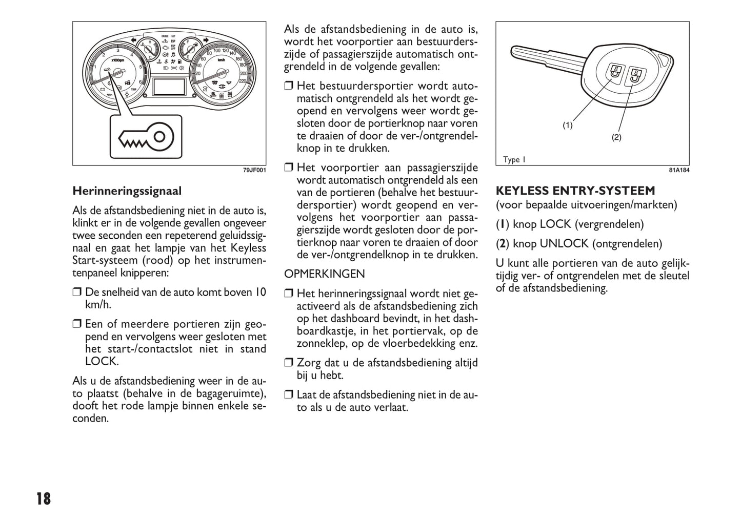2010-2011 Fiat Sedici Owner's Manual | Dutch