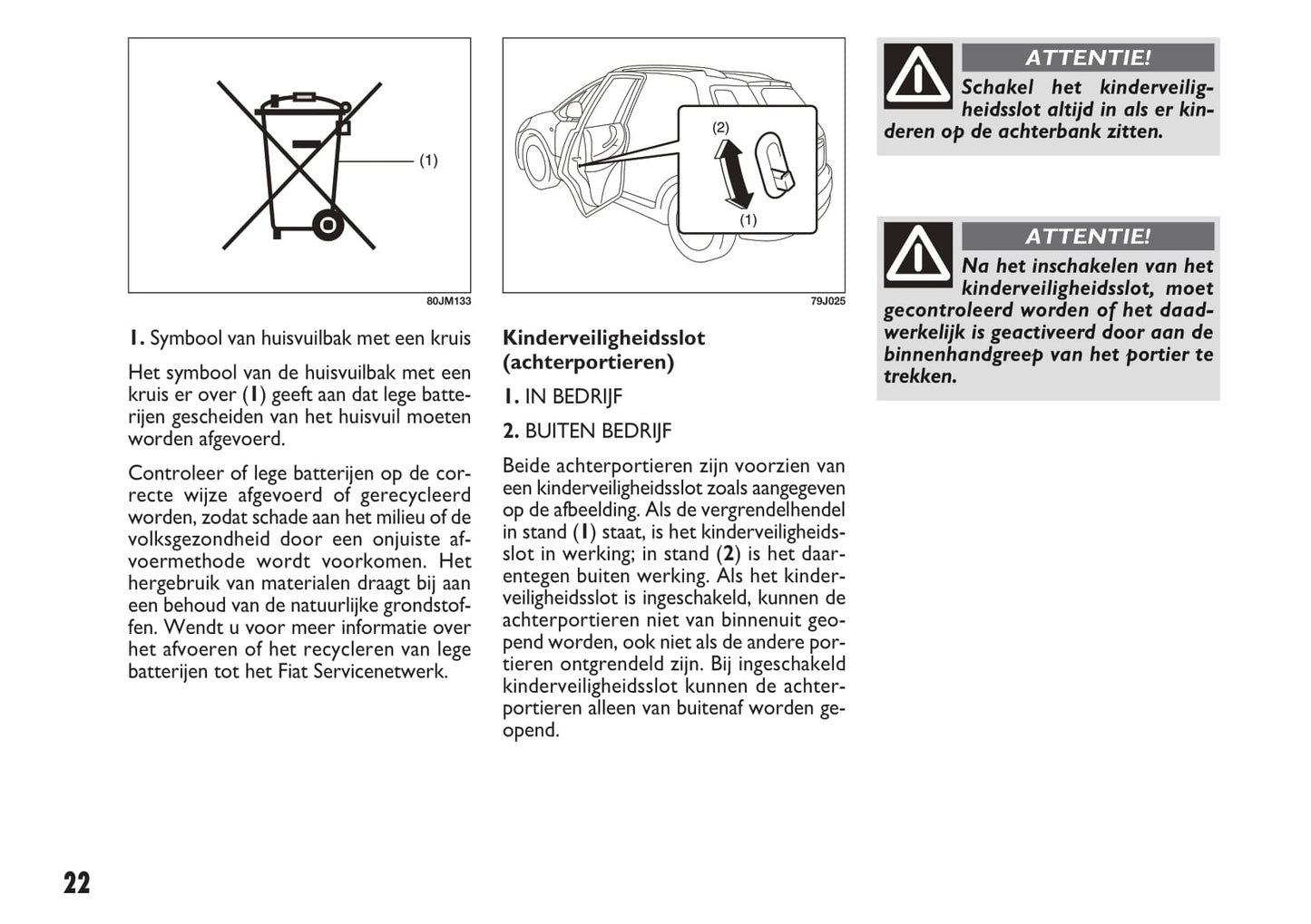2010-2011 Fiat Sedici Owner's Manual | Dutch