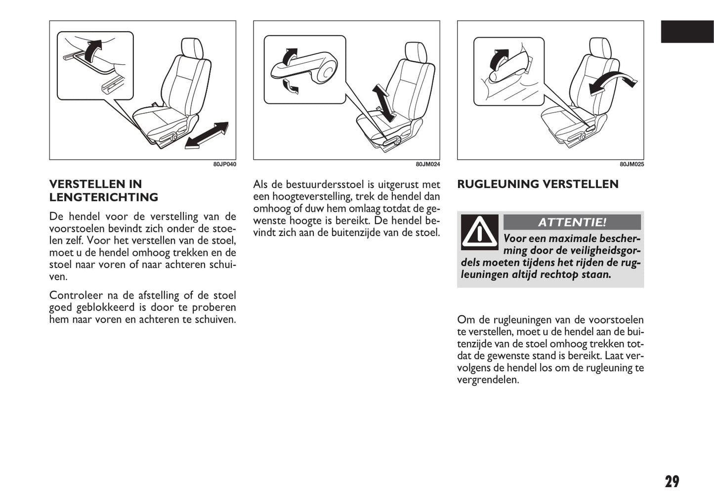2010-2011 Fiat Sedici Owner's Manual | Dutch