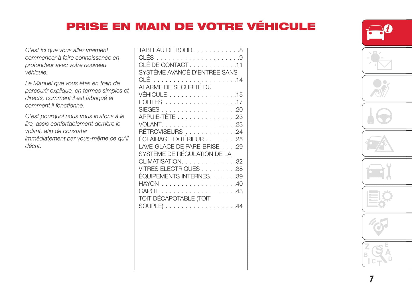 2016-2019 Abarth 124 Spider Owner's Manual | French