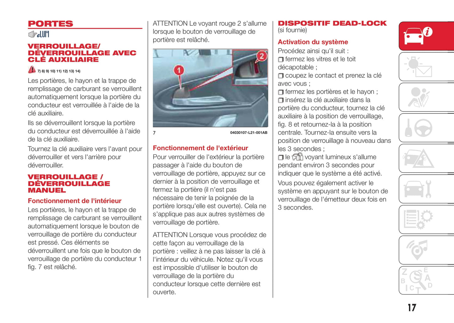 2016-2019 Abarth 124 Spider Owner's Manual | French