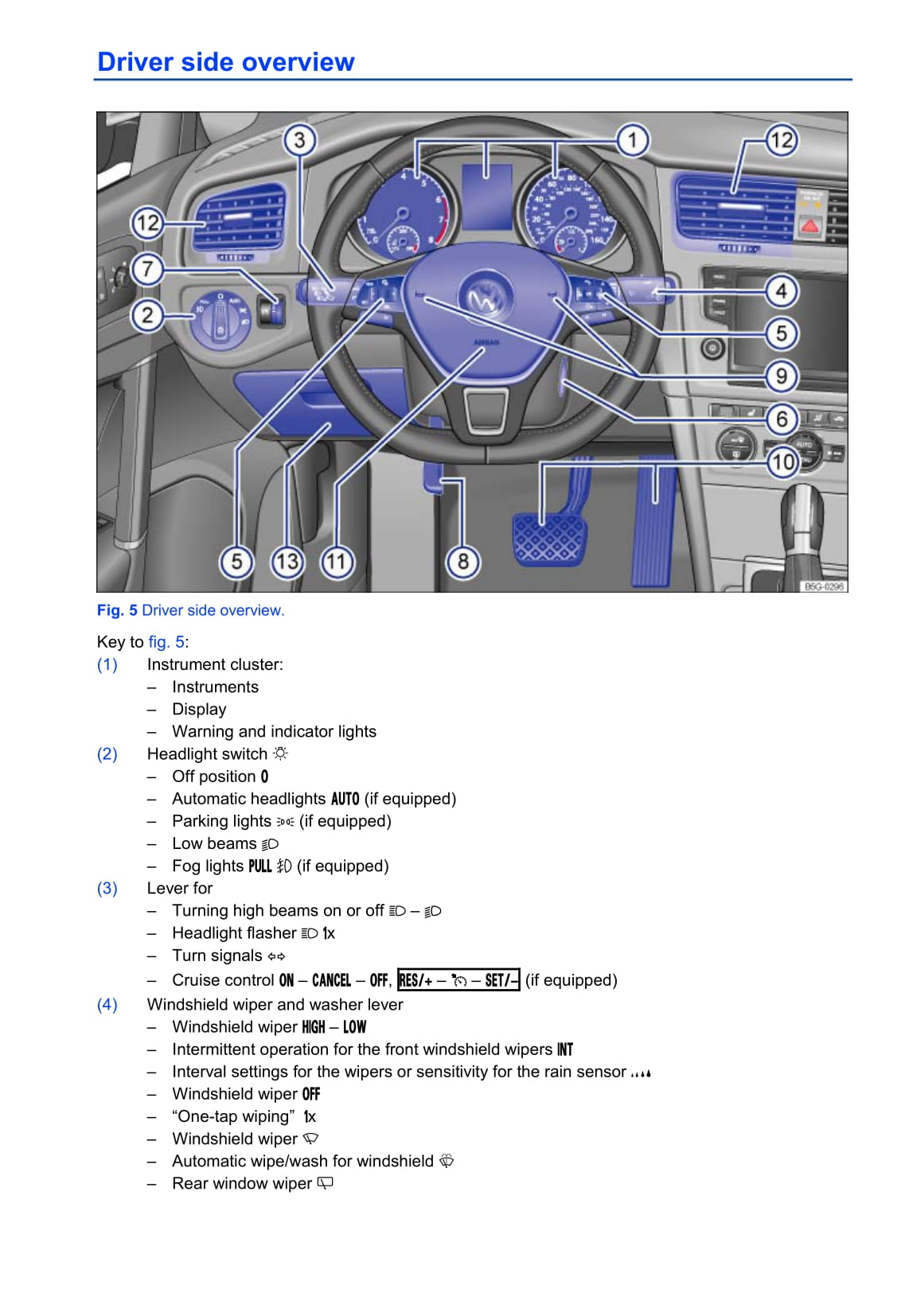 2013-2017 Volkswagen Golf Manuel du propriétaire | Anglais