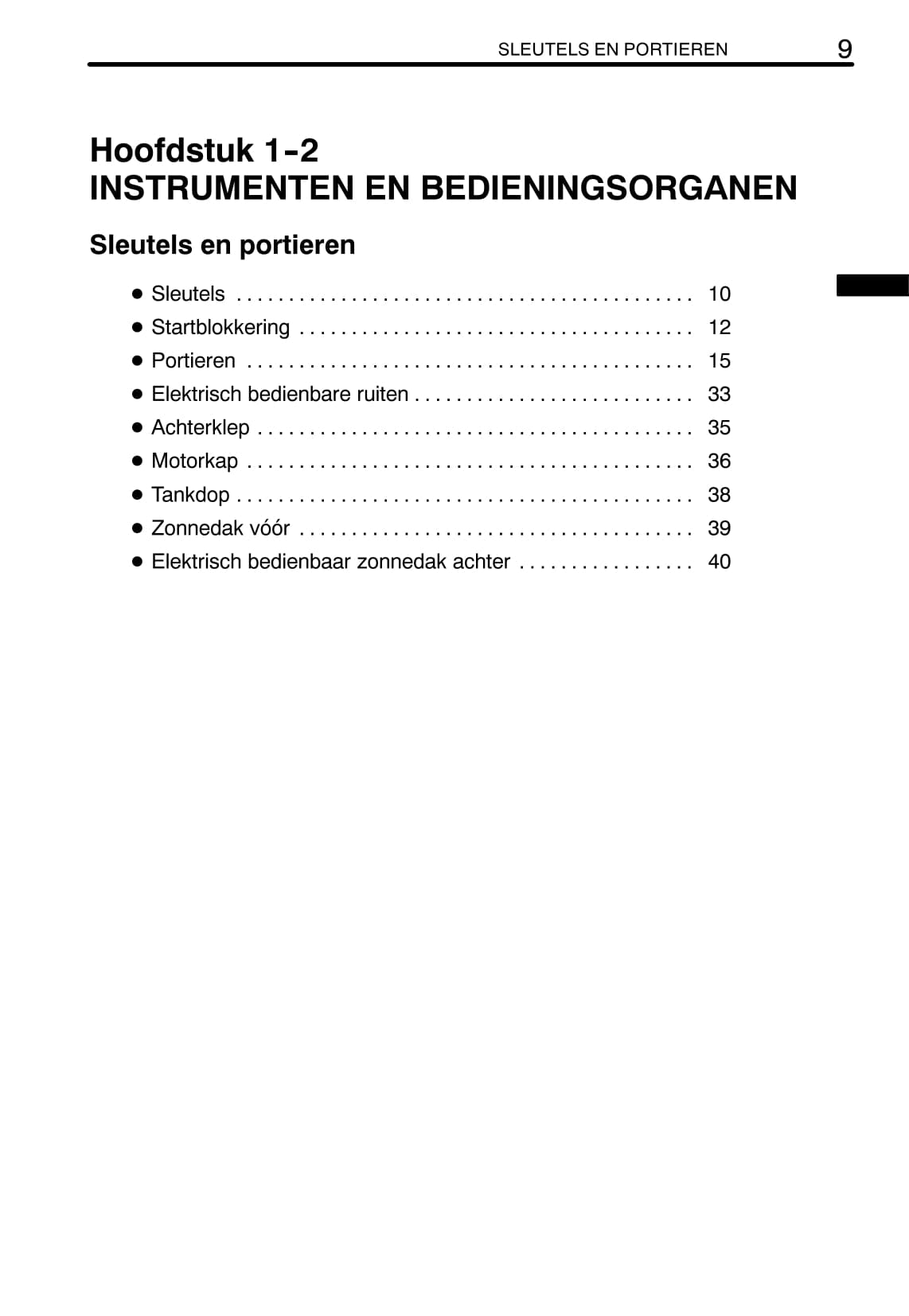 2003-2005 Toyota Previa Owner's Manual | Dutch