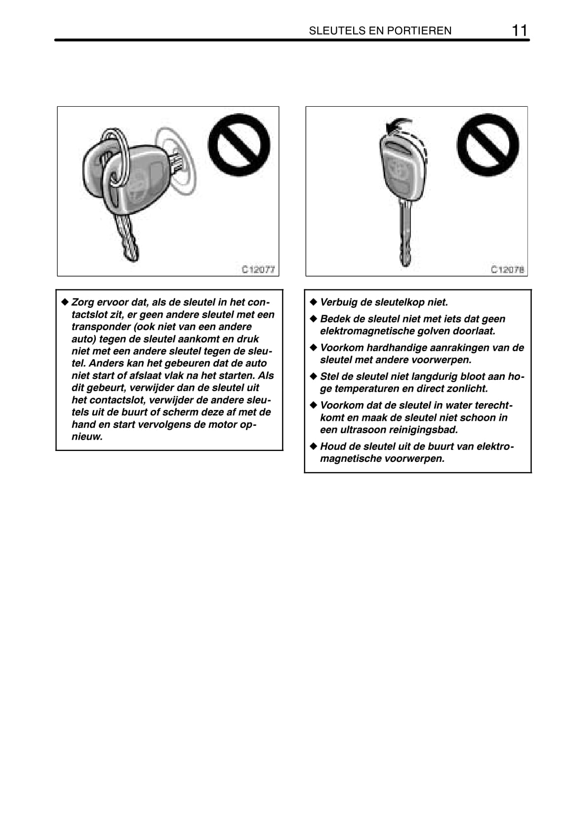 2003-2005 Toyota Previa Owner's Manual | Dutch