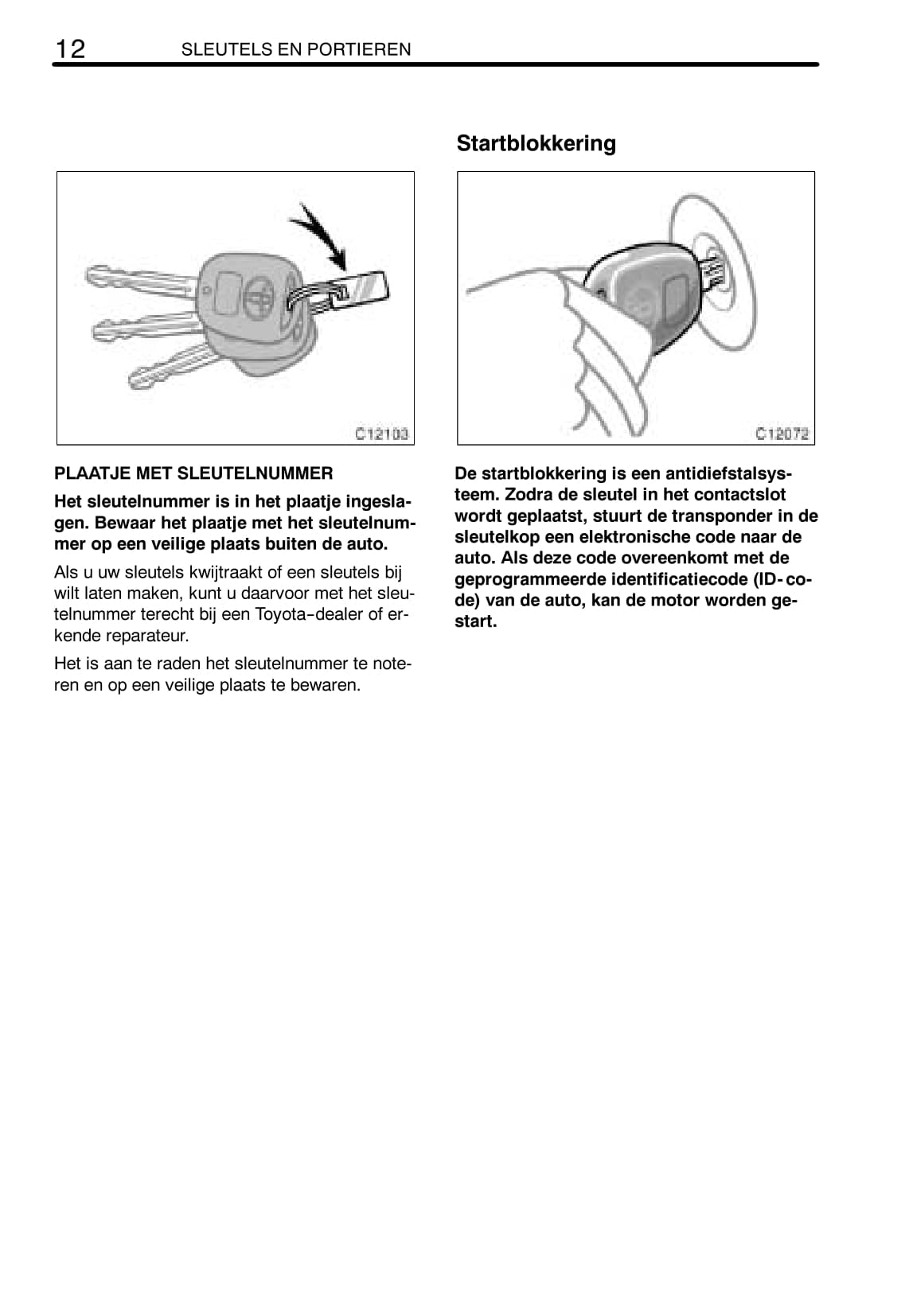 2003-2005 Toyota Previa Owner's Manual | Dutch