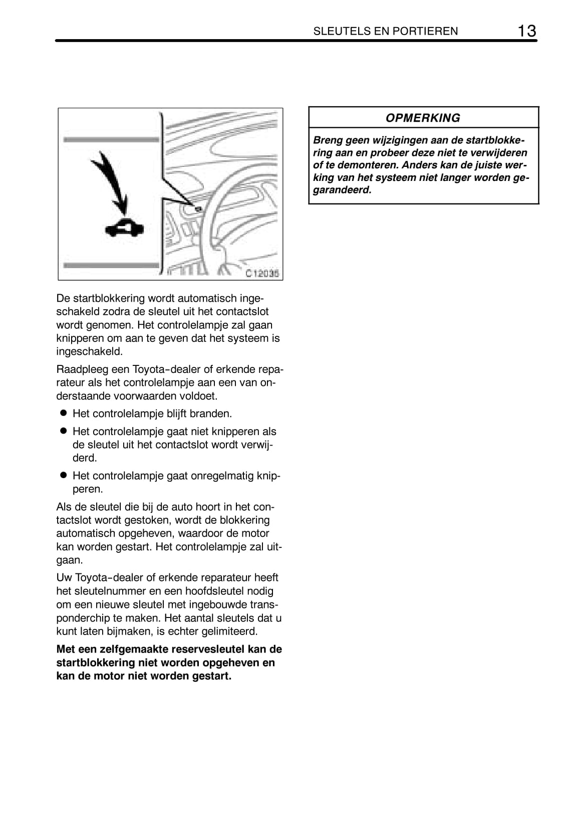 2003-2005 Toyota Previa Owner's Manual | Dutch